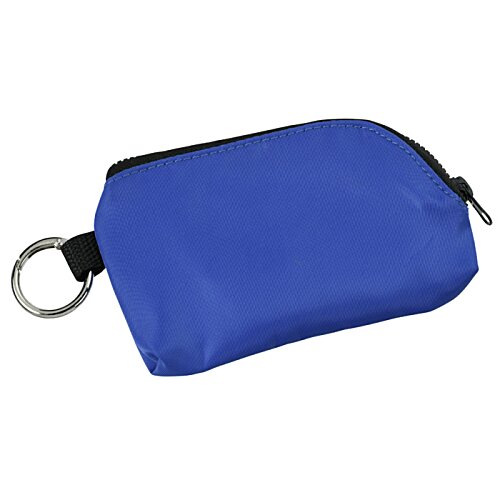 Additional Image 1 - a blue pouch with a key chain