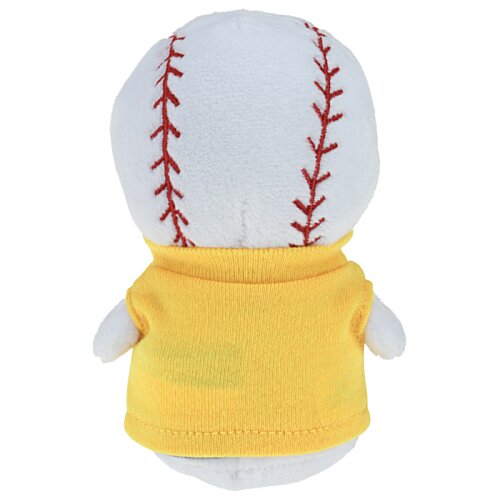 Additional Image 1 - a stuffed toy baseball with a yellow shirt