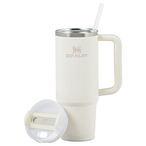Additional Image 3 - a white coffee mug with a straw