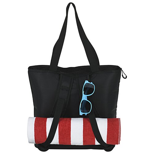 Additional Image 4 - a black bag with red and white stripes