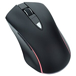 Additional Image 9 - a black computer mouse with a red line