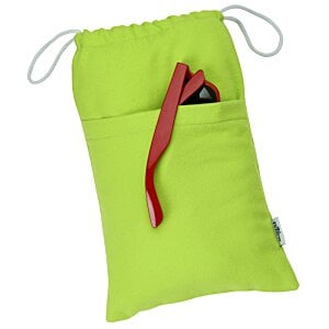 Additional Image 2 - a green bag with a red strap