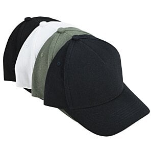 Additional Image 2 - a black hat with white stripes