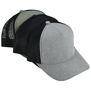 Additional Image 2 - a grey and black hat