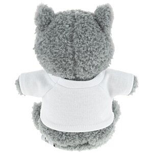 Additional Image 1 - a grey stuffed animal with a white shirt
