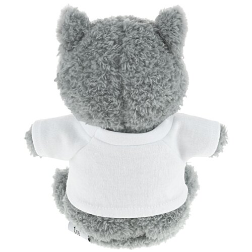 Additional Image 1 - a grey stuffed animal with a white shirt