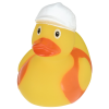 Additional Thumbnail Image 1 - a yellow rubber duck with orange and white stripes