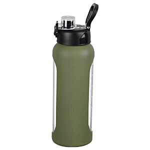 Additional Image 4 - a green water bottle with a black lid
