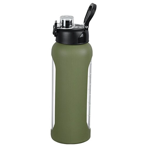 Additional Image 4 - a green water bottle with a black lid