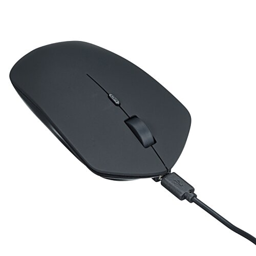 Additional Image 4 - a black computer mouse with a cord