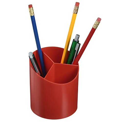 Additional Image 1 - a red pencil holder with pencils