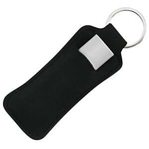 Additional Image 1 - a black bottle holder with a white label