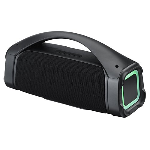 Additional Image 2 - a black speaker with green accents