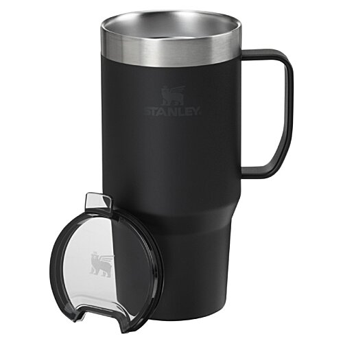 Additional Image 1 - a black and silver coffee mug