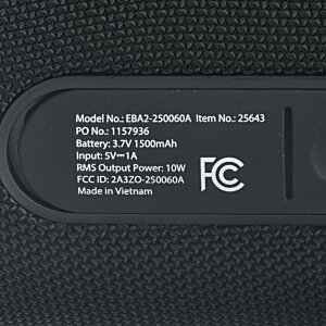 Additional Image 6 - a black rectangular object with white text