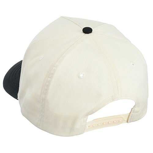 Additional Image 1 - a white hat with a black center