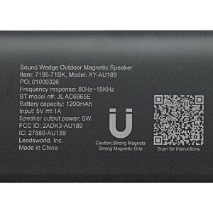 Additional Image 6 - a black rectangular object with white text