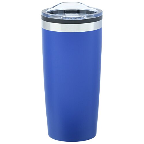 Additional Image 1 - a blue tumbler with a black lid