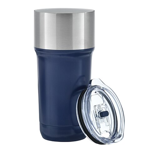 Additional Image 1 - a blue and silver cup with a lid