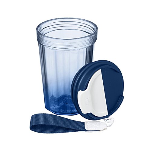 Additional Image 1 - a blue and white plastic cup