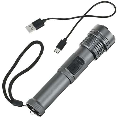 Additional Image 1 - a black flashlight with a cord