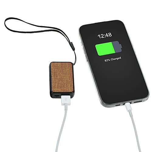 Additional Image 2 - a black cell phone with a green screen and a brown rectangle