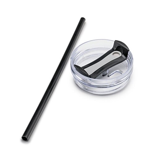 Additional Image 1 - a black straw in a round container