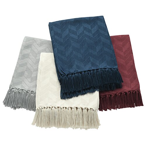 Additional Image 3 - a pile of blankets with fringes