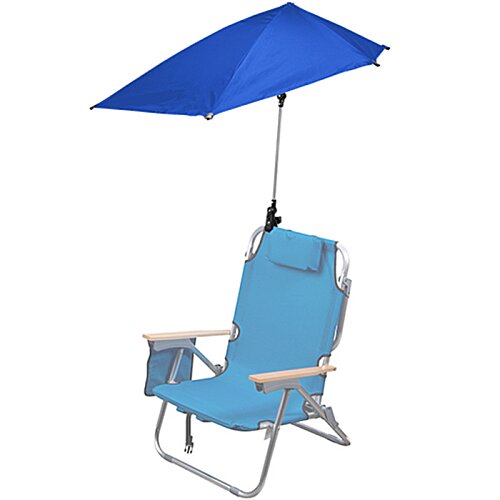 Additional Image 4 - a blue chair with a blue umbrella