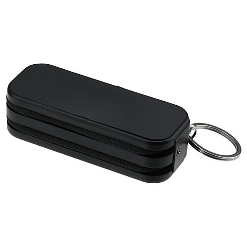 Additional Image 4 - a black pocket knife with a ring