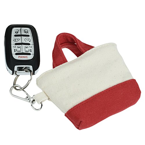 Additional Image 2 - a red and white bag and a key chain