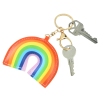 Additional Thumbnail Image 1 - a key chain with a rainbow shaped keychain