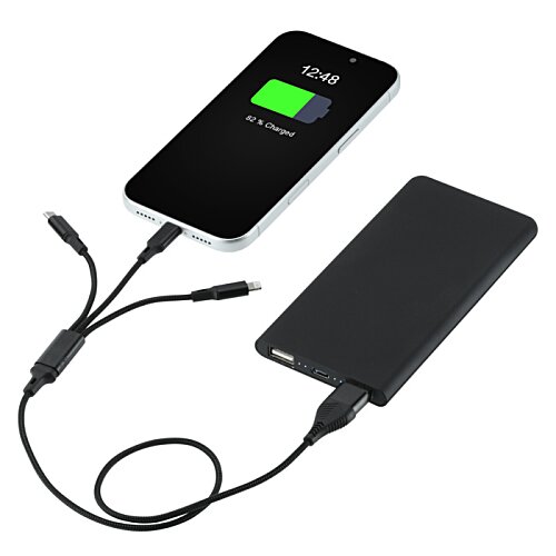 Additional Image 4 - a black cell phone with a green battery