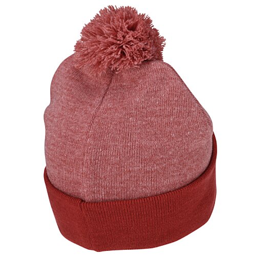 Additional Image 2 - a pink hat with a pom