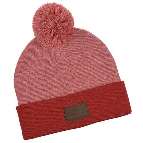 Additional Image 1 - a red beanie with a pom