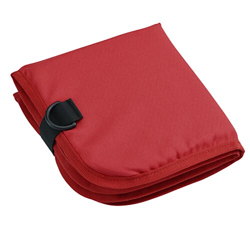 Additional Image 3 - a red wallet with a black strap