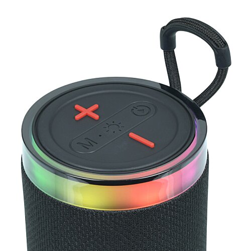 Additional Image 4 - a black round object with a red x on it