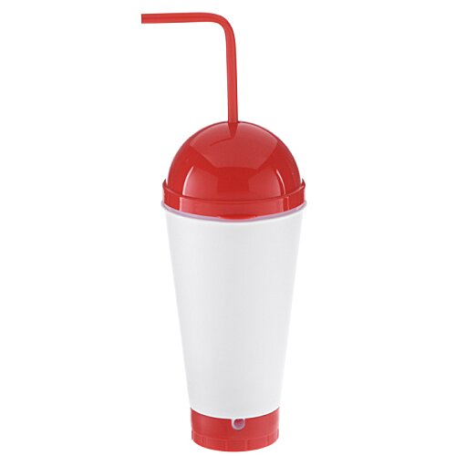 Additional Image 1 - a white and red cup with a straw