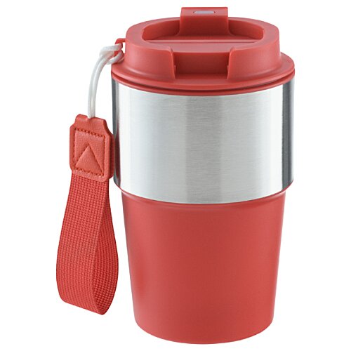 Additional Image 1 - a red and silver coffee mug