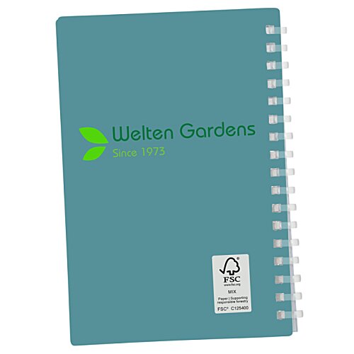 Additional Image 1 - a blue notebook with green writing