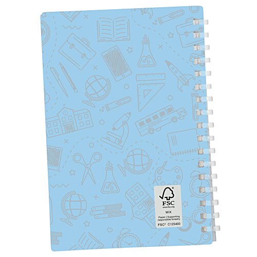 Additional Image 2 - a blue notebook with a spiral bound