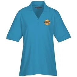 Soft Touch Pique Y-Placket Sport Shirt - Ladies' - Embroidered
