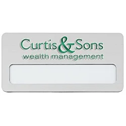 Atlanta Vogue Name Badge - 1-1/2" x 3" - Jeweler's Pinback