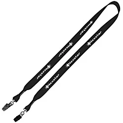 Knit Cotton Lanyard - 3/4" - 2 Bulldog Clips