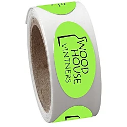 Sticker by the Roll - Oval - 1/2" x 1"