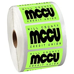 Sticker by the Roll - Rectangle - 1-1/2" x 2-1/4"