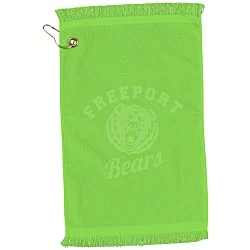 Fringed Golf Towel - 18" x 11" - Colour