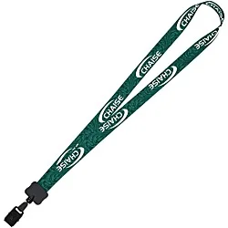 Dye-Sub Lanyard - 3/4" - 32" - Large Metal Bulldog Clip - Damask