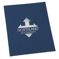 Leatherette Paper Two-Pocket Presentation Folder