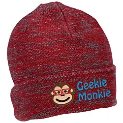Multi-Melange Knit Toque with Cuff